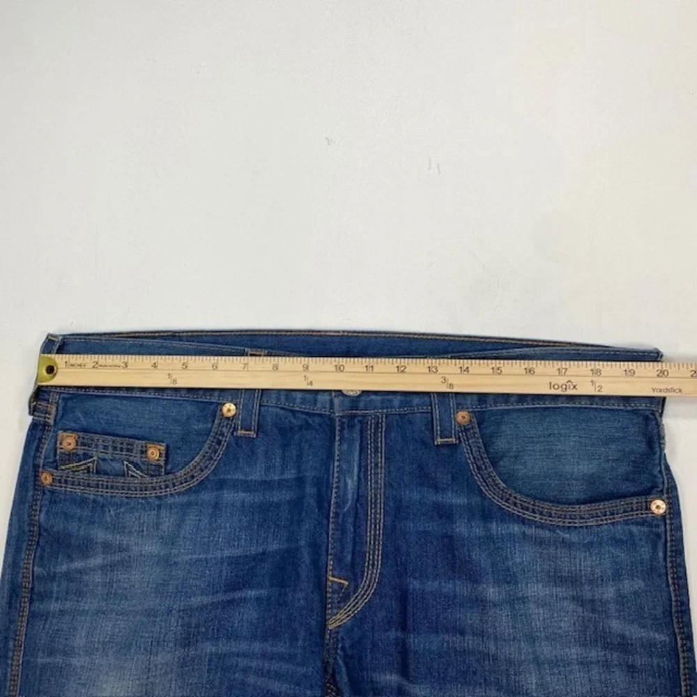 True Religion Straight Old Multi QT Mens Blue Denim‎ Jeans Size 38